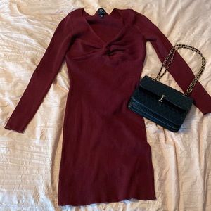 Maroon long sleeve dress size L
